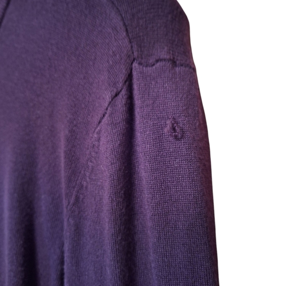 Alfani Purple Pullover Mockneck Sweater w/ Faux Fur Sleeves PM Funky Hippie - Picture 5 of 7